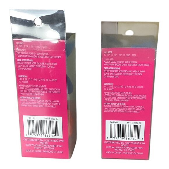 Celebrate It Measuring Spoon Sets 5 Pc Bakeware Utensils (2 Packs) Butterfly - Picture 2 of 7